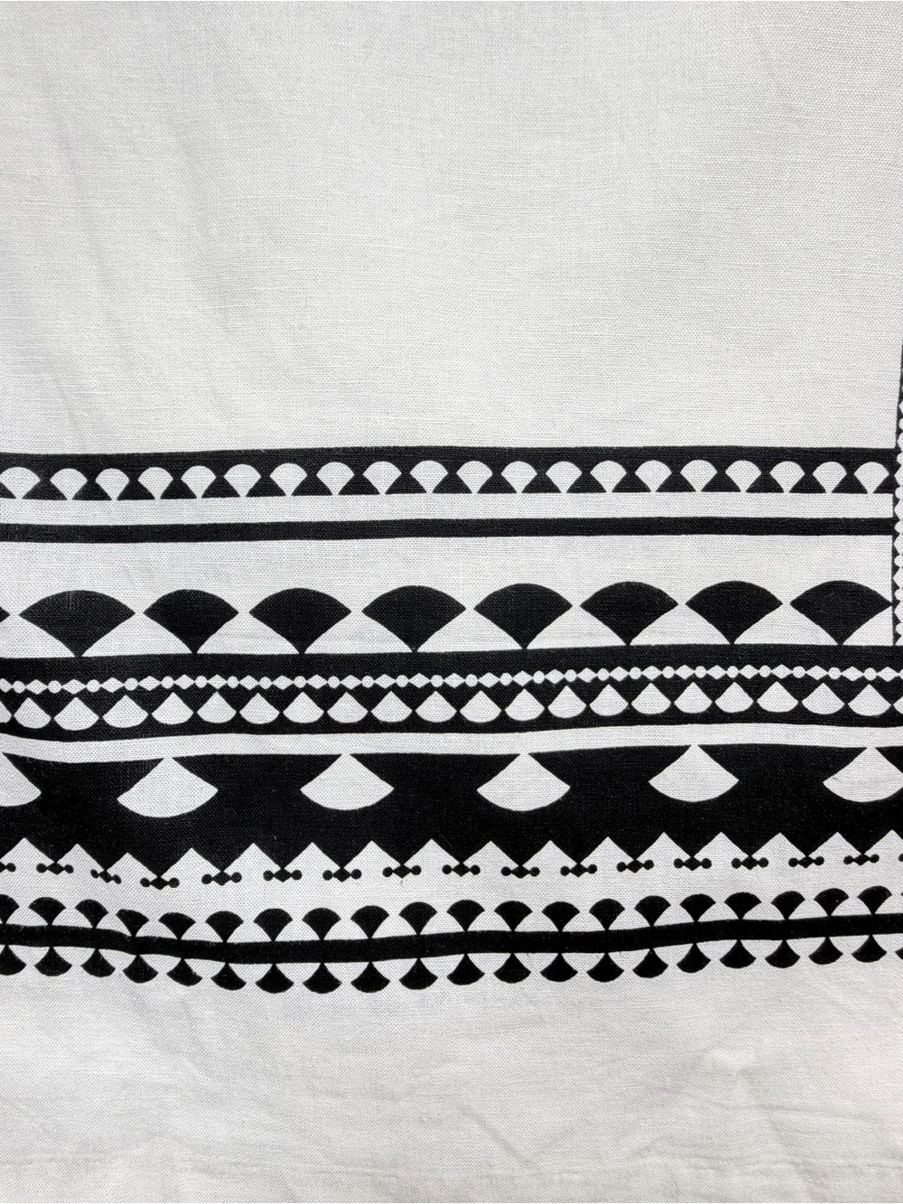NWT Tahari White Black Geo Pattern Linen Blend Midi Maxi Skirt Size Medium - Picture 4 of 15